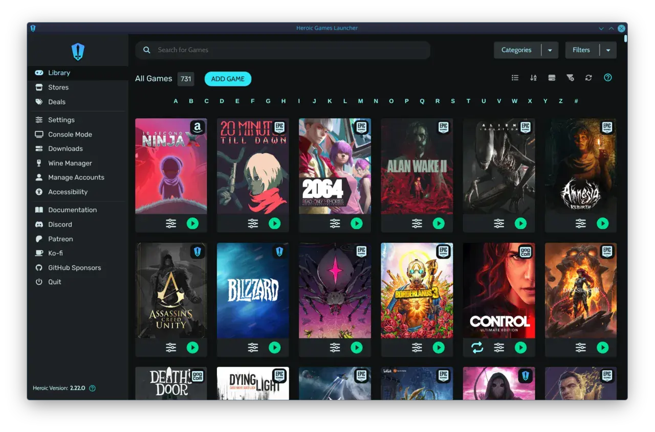 Heroic Games Launcher preview