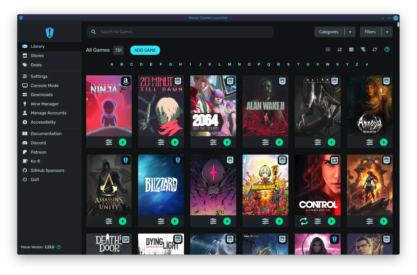 Heroic Games Launcher preview